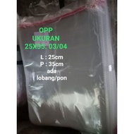 ( COD ) OPP PLASTIK 25X35 (**)