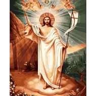 7uau Jesus Painting By Numbers On Canvas With Frame DIY Kits For Adults Drawing Acrylic Paint Oil Pi