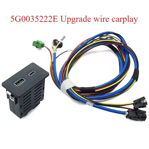 18W fast charger MIB2 Type-c Socket wire CarPlay Media Adapter CarPlay 5G0035222E 5Q0035726E upgrade