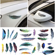 [MIC]✧1Set Creative Colorful Feather Car Body Sticker Mirror Decorative Decal Decor