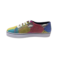 Sepatu Sneaker Kasual Pria Sepatu Kulit Ular Warna Pelangi - Multicolour Casual Sneaker Snakeskin Le