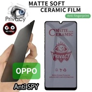 HP LAYAR Tempered Glass Oppo A54 Spay Privacy Anti-Shatter Anti-Radiation Screen Protector Full Cove