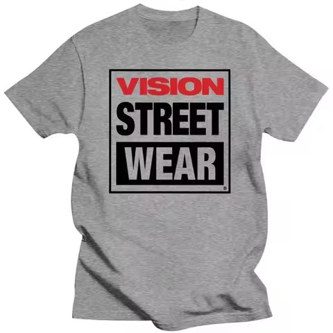Cotton Men Women Vision Street Wear T-Shirt Vision Street Wear T-Shirt Blanks Vintage Summer Top Fit