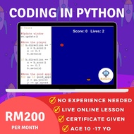 [Coding Class] 8 Months Python Programming Online Class Coding Class Computer Class Online Live Clas