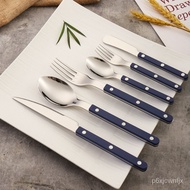 304Stainless Steel Western Food Tableware Set Steak Knife Clamp Handle Knife, Fork and Spoon Handle Marble Butter Knife