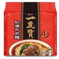 TAIWAN - WEI LIH - Braised Beef Noodles 維力一度贊 - 紅燒牛肉 200gX3包入