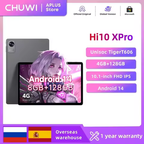 CHUWI Hi10X Pro Android 14 Tablet 10.1‘’ 8GB RAM 128GB ROM Unisoc T606 Octa-Core HD IPS Touchscreen 