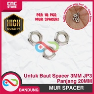 10 PCS 3MM SPACER JP3 ALUMINUM NUTS