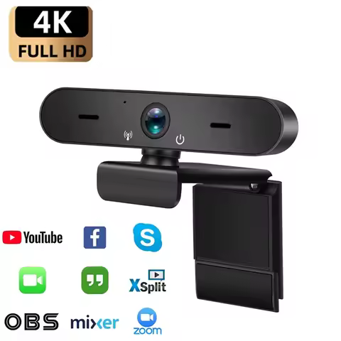 Full HD 4K Computer Web Camera 2K 1080P USB 3.0 Plug Webcam for Youtube Skyper Facebook Ins Online V