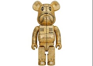 Bearbrick 1000% SORAYAMA X BAPE CAMO SHARK GOLD 猿人 空山基