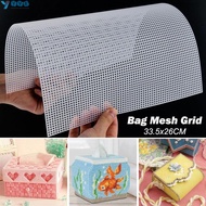 YVE Bag Mesh Grid, 7CT Plastic Mesh Canvas, Purse Making Supplies 33.5x26CM White Black Bag Rug Croc