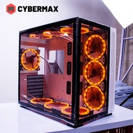 YGT V1 Dual Chamber PC Case Gaming Computer Case MATX Desktop Case With Tempered Glass