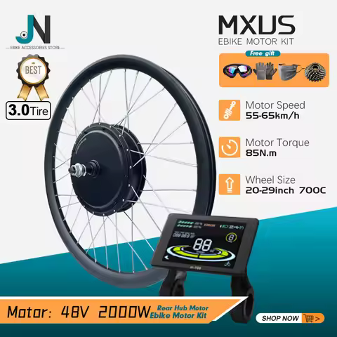 MXUS E-Bike Conversion Kit 48V 2000W 3.0 Tyre Brushless Rear Rotate Hub Motor Wheel for Electric bic