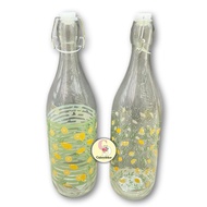 1000ML GLASS COOKING OIL BOTTLE REFRIGERATOR DRINKING WATER BOTTLE THICK MULTIPURPOSE GLASS BOTTLE W