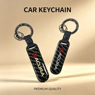 1 x Carbon Fiber Car Key Chain Ring  For ACURA Grand  Auto Keychain Accessories