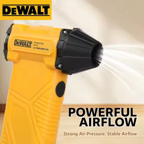 DEWALT Mini Electric Brushless Handheld Powerful Fan ，adjustable speed ，Rechargeable Type-C interfac