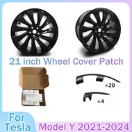 21 Inch Wheel Cover Rim Patch For Tesla Model Y 2021-2024 21 Inch Uberturbine Hub Cap Protectors ABS