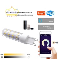 G9 Led Light Bulb 6W Tuya  Dimmable Smart Light Halogen Light Voice Control Smart LED Bulbs 2700-650