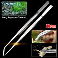 FOVIUPET 1Pcs Aquarium Tweezer, Long Tong Stainless Steel Water Grass Clip,  48cm Aquarium Supplies 