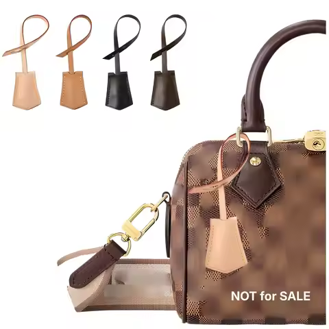 Top Grain Genuine Leather Key Bell Clochette Keychain with Ring Clasp Hook for Handbag Vachetta Pati