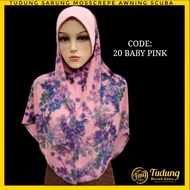 #3 Tudung sarung mosscrepe bercorak printed awning scuba alina tudung ironless tudung labuh muslimah