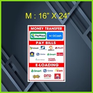 ▬ ◶ PAYBILLS, PAYMAYA, GCASH, E-LOADING TARPAULIN SIGNAGE