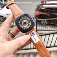 【YF】 New SevenFriday Men Watches Business Unique Square Creative Design Japan Movement Quartz Watch Seven Friday Steel Clock