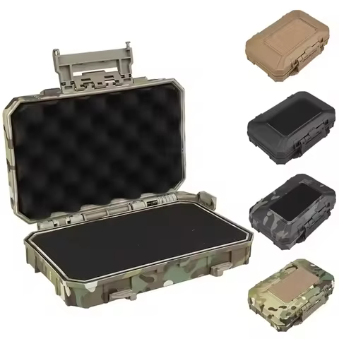 Tactical Gear Case Double Sponge Sturdy Airsoft Gear Protective Box Tactical Molle System Shockproof