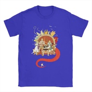 Dungeon Meshi Lets Eat T-Shirt for Men Manga Delicious in Dungeon Novelty 100% Cotton Tees Crew Neck