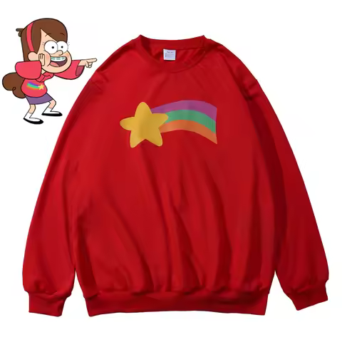 Mabel Pines Cosplay Top Mabel Pines Rainbow Star Sweatshirt Halloween Costume 3D Print Sweater Top D