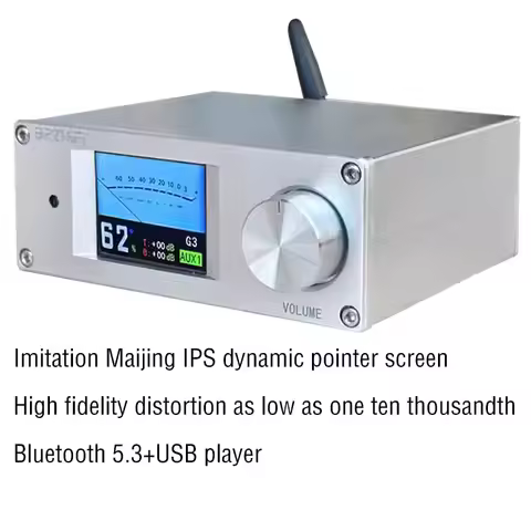 F9 HIFI Preamplifier Bluetooth 5.3 USB player Independent Decoding True Color Pointer Screen Remote 
