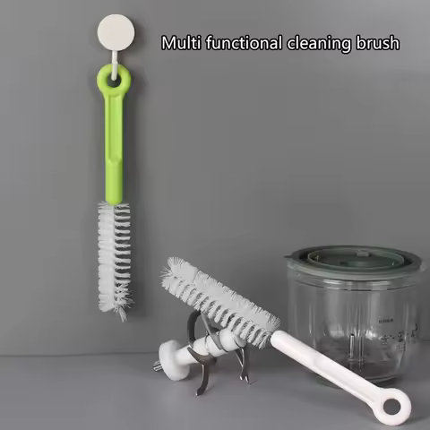 Long Handle Cleaning Brush For Baby Bottle Pipe Bong Washing Sports Water Bottle Glass Tube Meat Gri