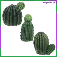 3pcs Landscape Cactus Plant Cactus Resin Simulation Cactus Decor Resin Plant Landscape Cactus Craft 