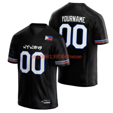 Philippines Custom Football Jersey Quick Dry Breathable Mesh T Shirt 3D Print Men Women Street Colle