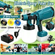 Electric Paint Spray Gun Cordless Spray Gun Full Accessory Pack Paint Sprayer 3 Spray Patterns Nozzl