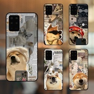 Oppo A94 phone case with black border Dog Meme Cute