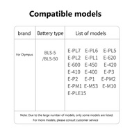 LLANO Olympus BLS5/LI-90B/BLN-1 Camera Charger LED USB Dual Slot Digital for EM10 E-P7 OM5 EP1 EP2 E