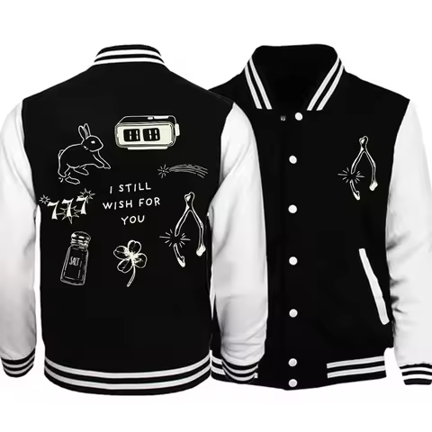 Conan Gray Wishbone Eleven Eleven Baseball Uniform Hoodie Jacket Unisex Harajuku Sweatshirt Fan Gift