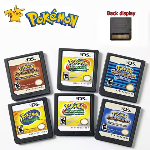 Pokemon Series DS Games Cartridge HeartGold Version Darknes Video Game Console Card Blue Rescue Team