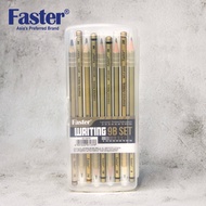 Faster GS-F-9B-SET Writing Set Grafico Graphic Pencil B 2B 3B 4B 5B 6B 7B 8B 9B 1 Pc Each (9 Pcs/Set