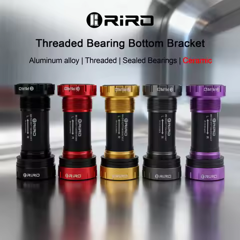 RIRO Ceramic Bottom Bracket Threaded BB68/BB92 for 68-73mm Frames & 24mm Spindle Sealed Bearings for