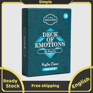 Deck of Emotions Card Game 54 Cards Including Questions About Feelings & Emotions Strengthens Connec