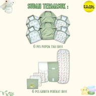 HIJAU Fue-K5X20 50 Pcs Newborn Baby Clothes Bundling Savings Package Newborn Suit 0 to 3 Months Sage