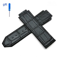 Dây đồng hồ 19mm * 25mm chính hãng chất lượng cao dây da cho HUBLOT loạt thời trang kinh doanh 22mm