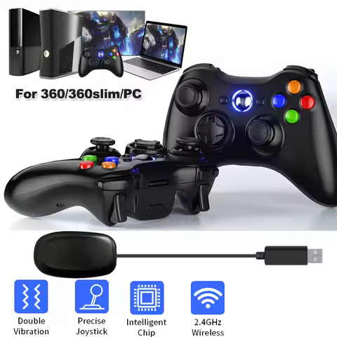 2.4G Wireless Controller For Xbox 360 Console With Vibration For Xbox 360 Slim Gamepad For PC WIN 7/