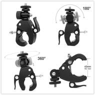 Universal 360 Degree Rotating 1/4 Camera DV Bike Bicycle Handlebar Clamp Bracket Tripod Mount Screw 