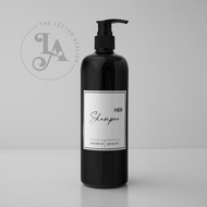 Sticker HIS & HERS Toiletry Bottle Label Set (2-5pcs) | Sticker Botol | Shampoo | Conditioner | Body