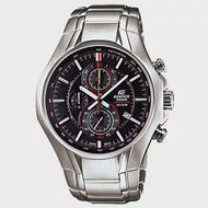 CASIO EDIFICE 雅緻科技三眼時尚運動錶-黑