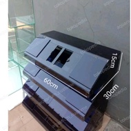 TUTUP AQUARIUM KACA 60X30 KACA HITAM
