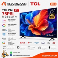 TCL 75" 4K UHD HDR Google TV 2026 75P6L